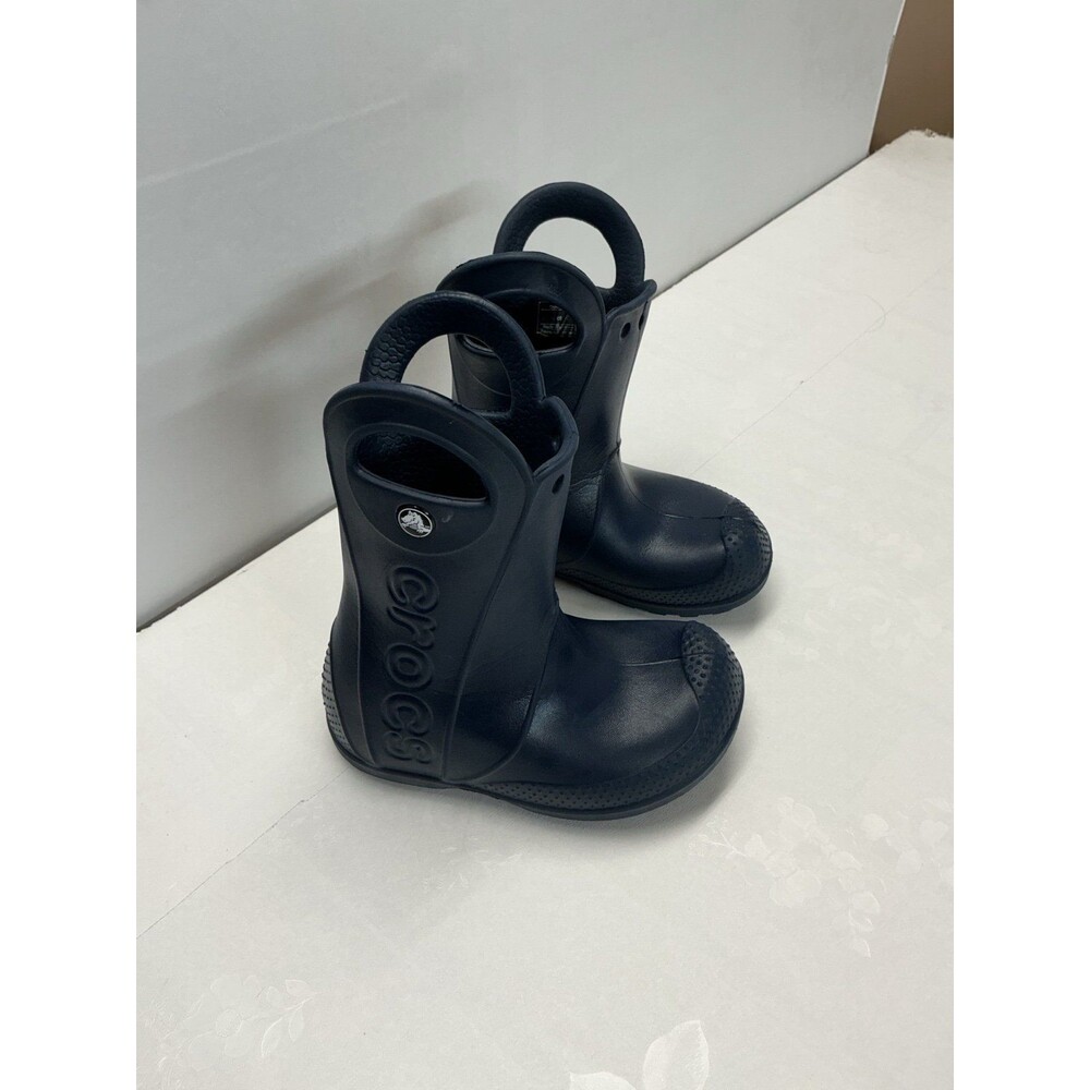 Crocs Kids Navy Blue Rain Boots Size Toddler 6